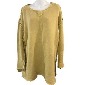 Free People Oversized Raw Edge Sweatshirt